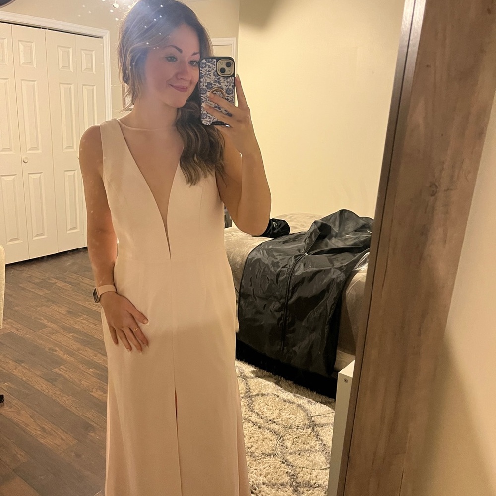 Elegant Blush Evening Gown